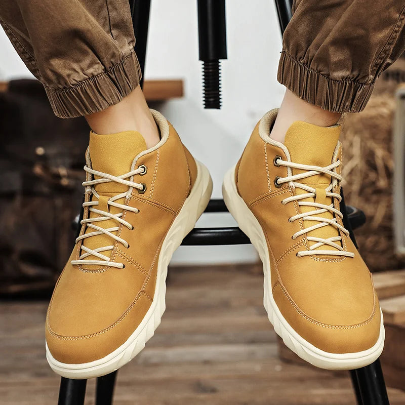 Herr Höga Sneakers Med Dämpad Innersula Och Halkfri Sula