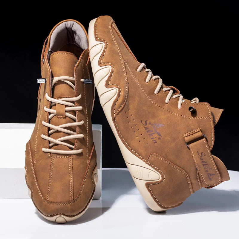 Herr Höga Sneakers Med Vågig Sula Och Sömmad Detalj
