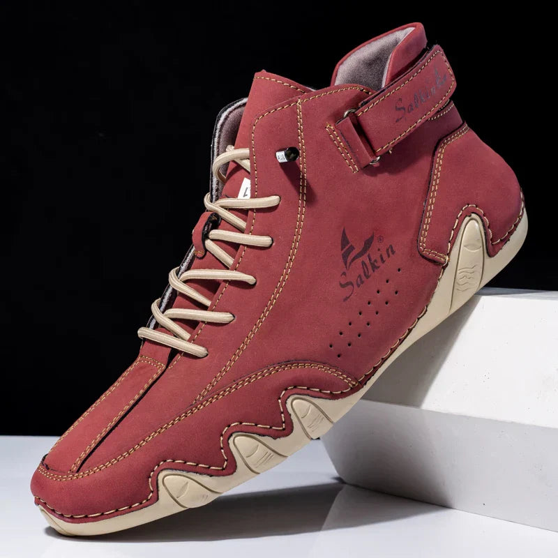 Herr Höga Sneakers Med Vågig Sula Och Sömmad Detalj