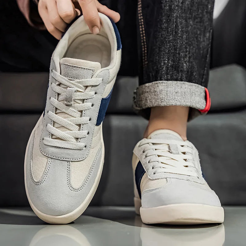 Herrsneakers Canvas-Ovandel Med Sidorand Och Eva-Sula