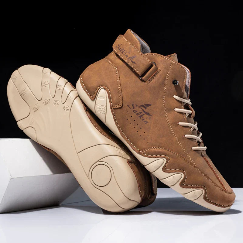 Herr Höga Sneakers Med Vågig Sula Och Sömmad Detalj