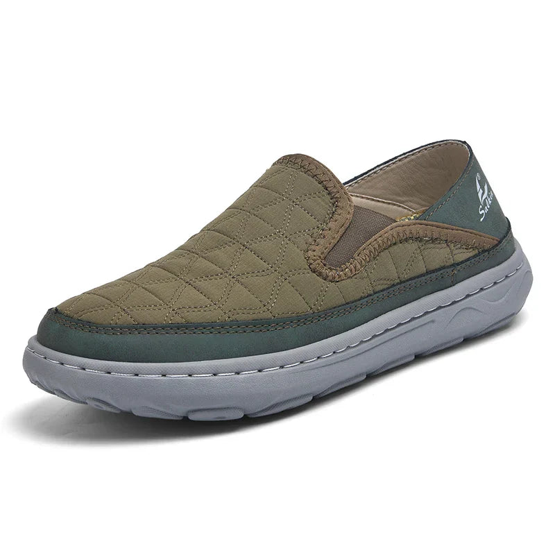 Herr Slip-On Loafers Quiltad Ovandel Elastiska Paneler Flexibel Sula