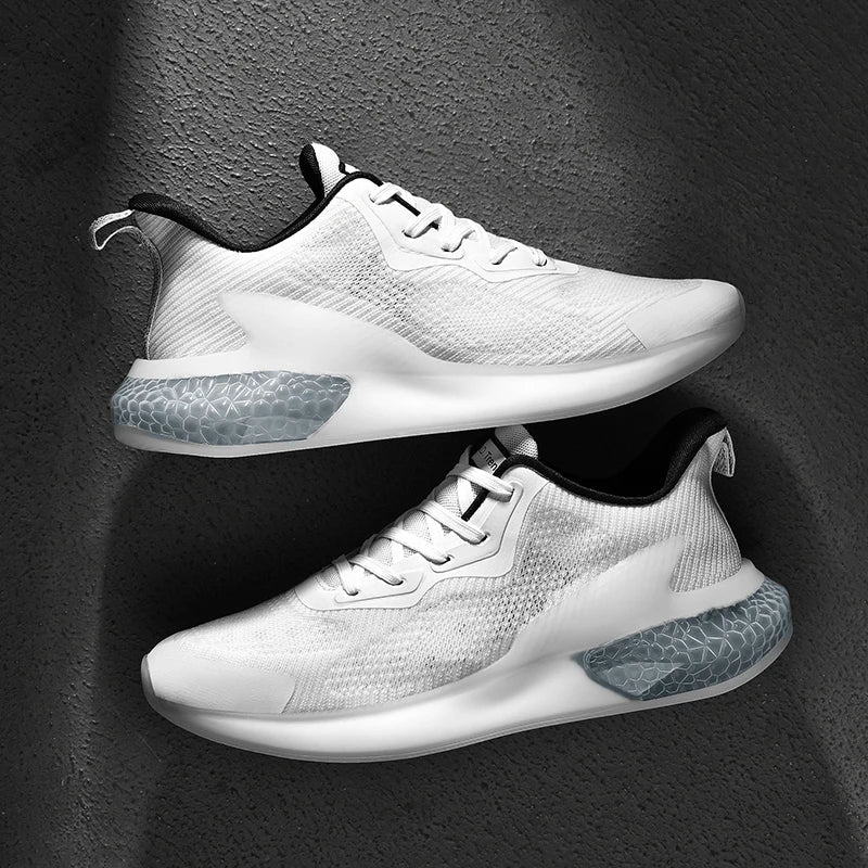 Herrsneakers Andningsbara Mesh-Detaljer, Dämpade Sular, Lätta