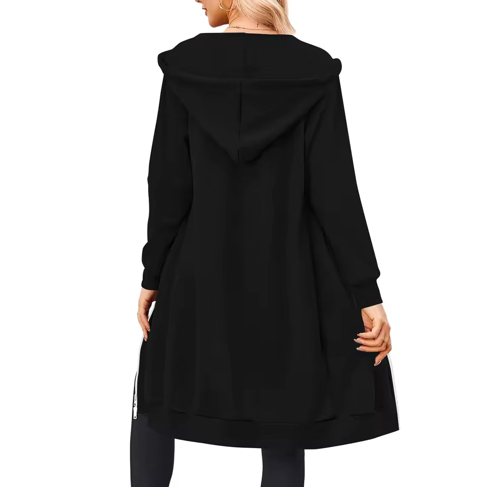 Kvinna Hoodie Med Huva och Frampåsar