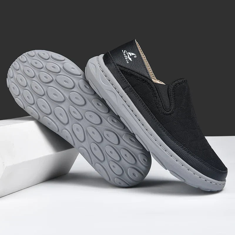 Herr Slip-On Loafers Quiltad Ovandel Elastiska Paneler Flexibel Sula