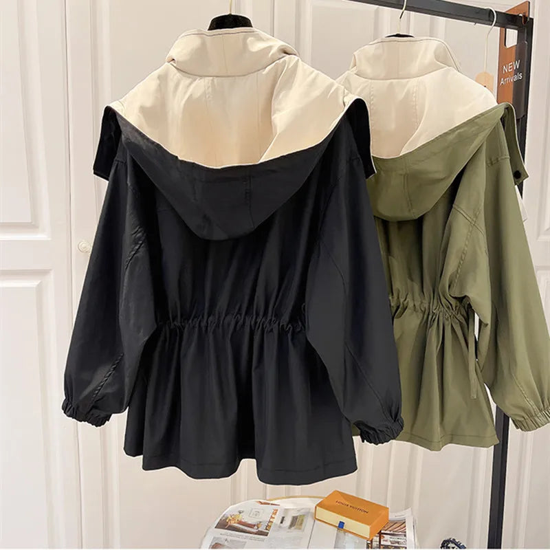 Dam Vårjacka Lättviktig Med Justerbar Midja