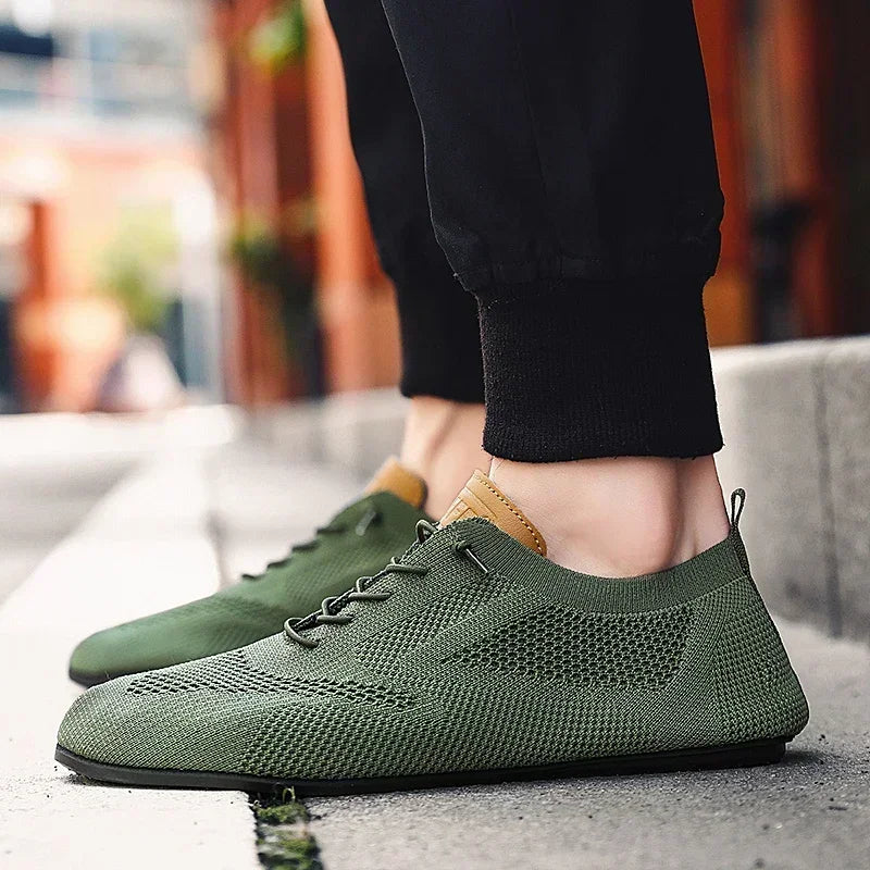 Herr Andningsbara Mesh Sneakers Snörning Lätta Casual Skor