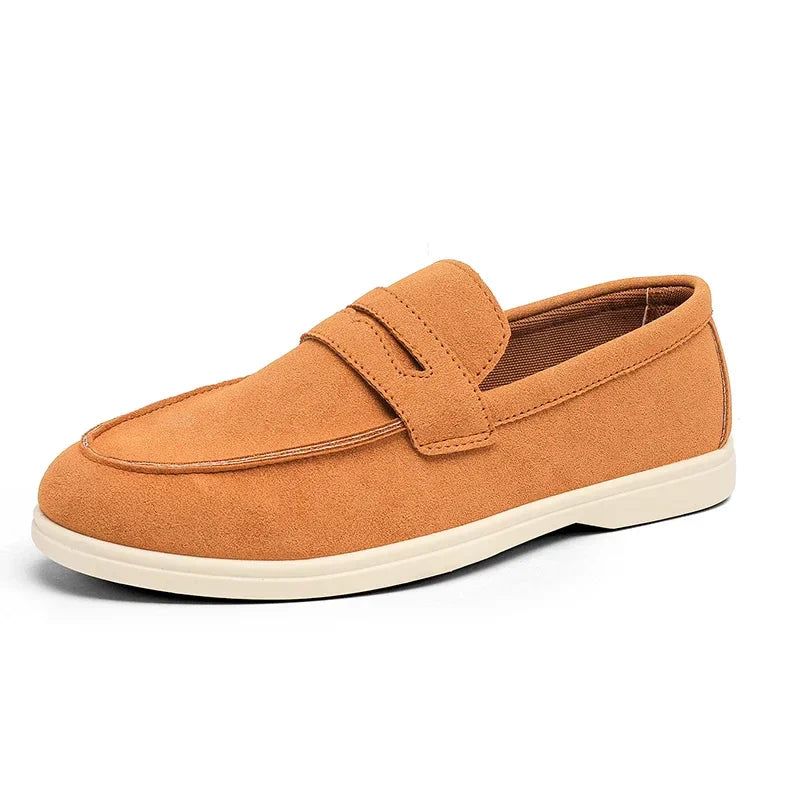 Herr Loafers i Konstmocka med Handsydda Sömmar och Dämpad Innersula