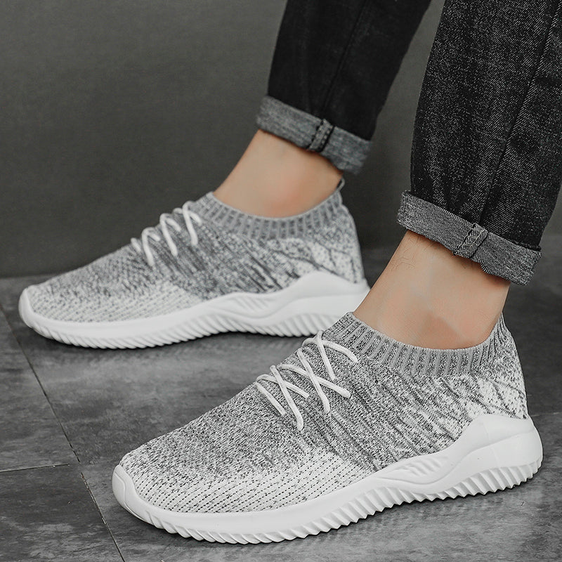 Herr Mesh Sneakers med Stretchkrage och Gummiyttersula