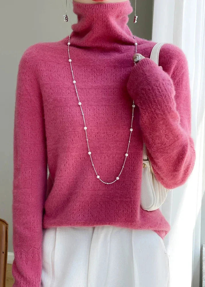 Damtröja Med Polotröja Och Subtilt Mönster