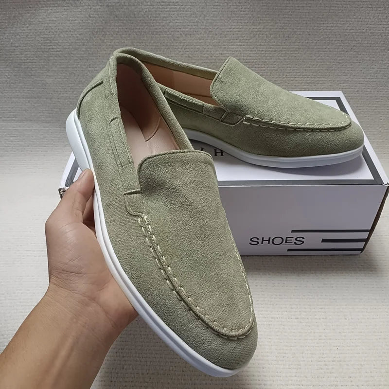 Premium Slip-On Loafers För Män Med Sydd Ovandel