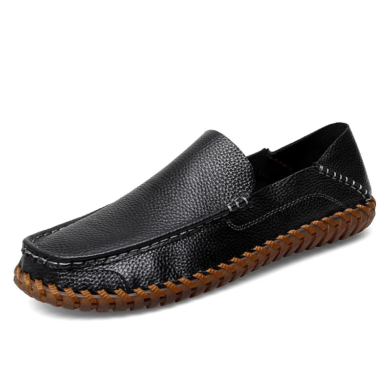 Herrloafers Slip-On Handbearbetade Halkfria