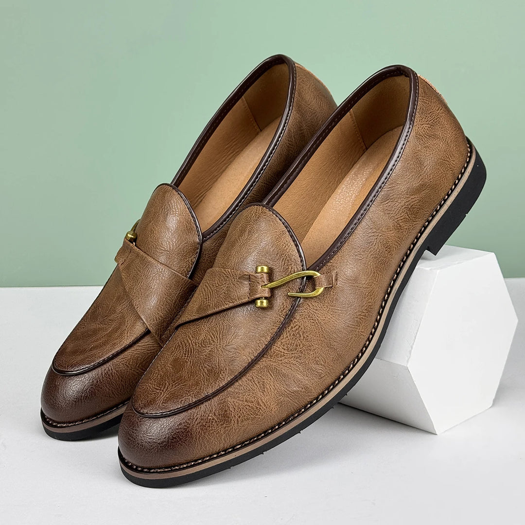 Herrloafers Slip-On Fishhook Accent Non-Slip
