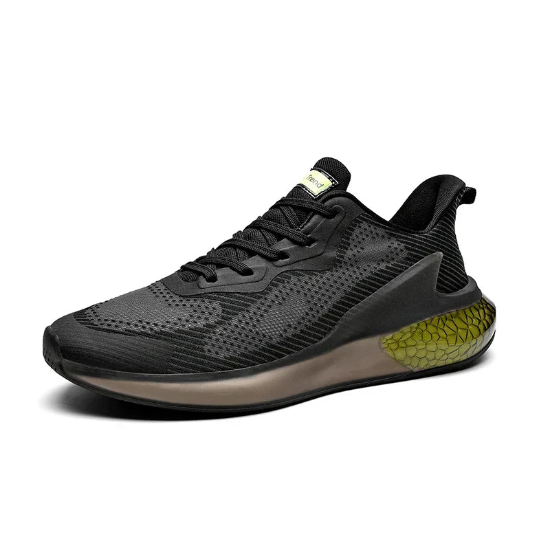 Herrsneakers Andningsbara Mesh-Detaljer, Dämpade Sular, Lätta