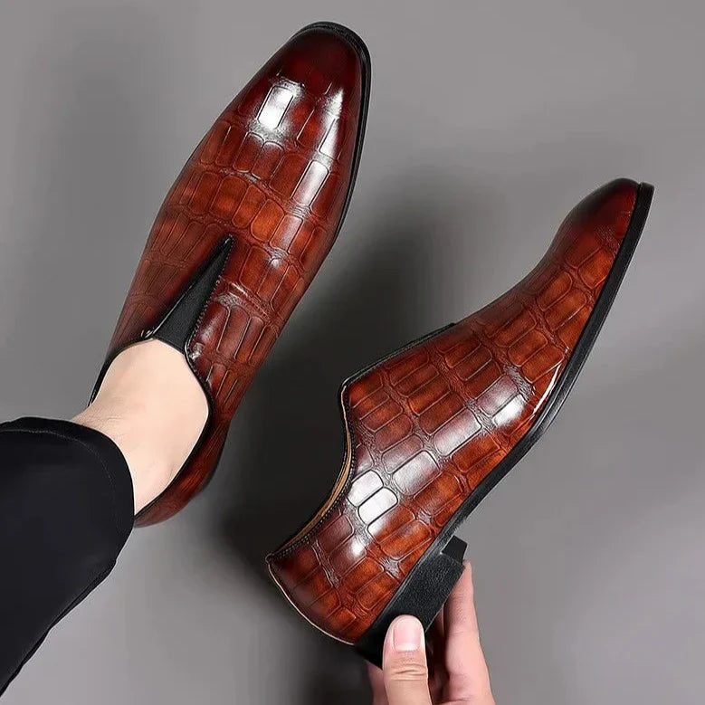 Herr Loafers Med Sömlös Design Och Dämpad Innersula