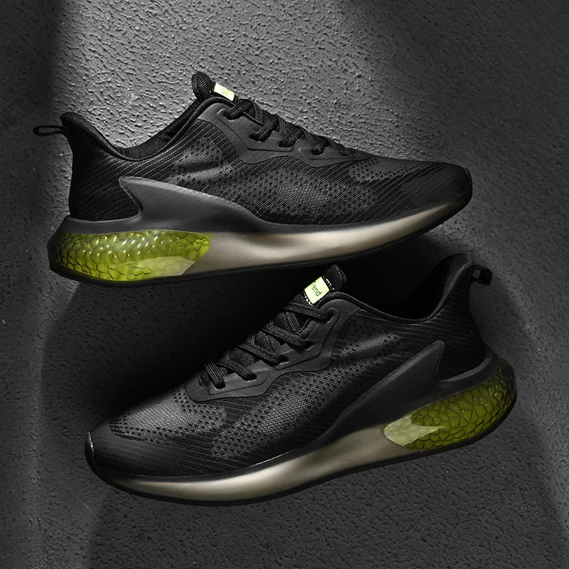 Herrsneakers Andningsbara Mesh-Detaljer, Dämpade Sular, Lätta