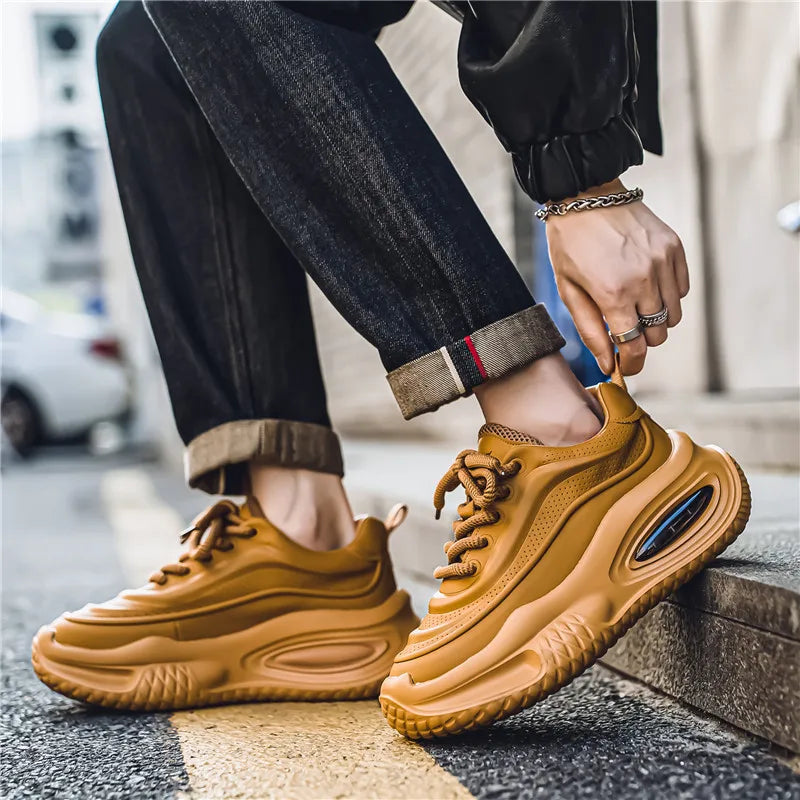 Herrsneakers Retro Mesh-Överdel Tjock Sula