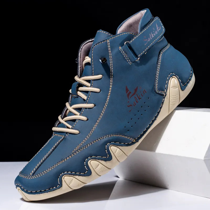 Herr Höga Sneakers Med Vågig Sula Och Sömmad Detalj