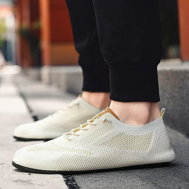 Herr Andningsbara Mesh Sneakers Snörning Lätta Casual Skor