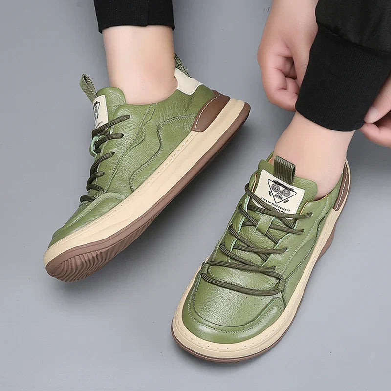 Herr Sneakers Med Dämpad Innersula Vadderad Krage Och Gummisula
