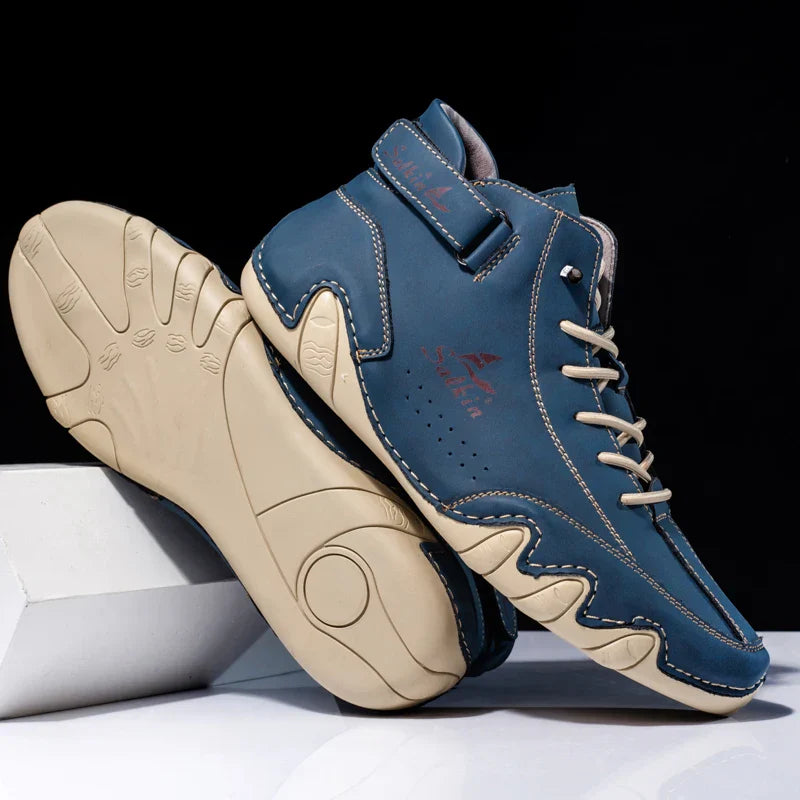 Herr Höga Sneakers Med Vågig Sula Och Sömmad Detalj