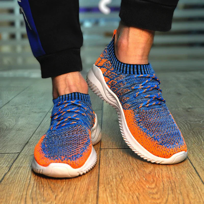 Herr Mesh Sneakers med Stretchkrage och Gummiyttersula