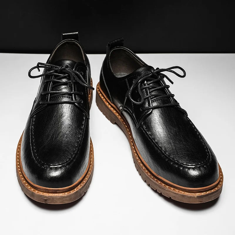 Herr Sneakers Med Minimalistisk Siluett Och Texturerad Yta