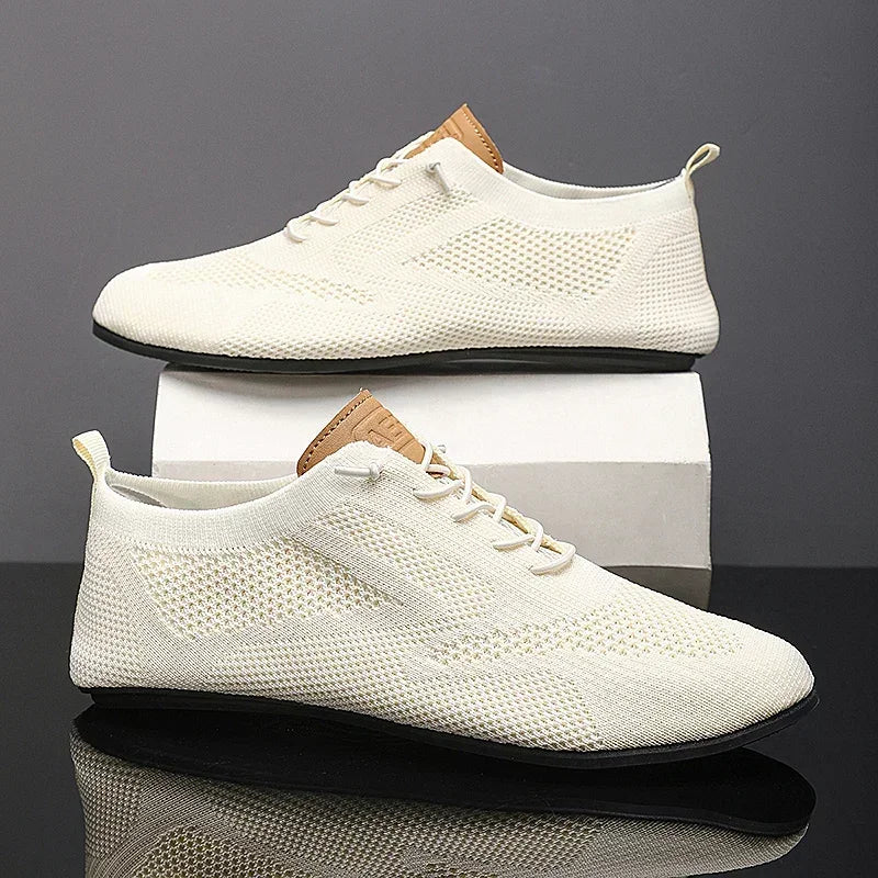Herr Andningsbara Mesh Sneakers Snörning Lätta Casual Skor