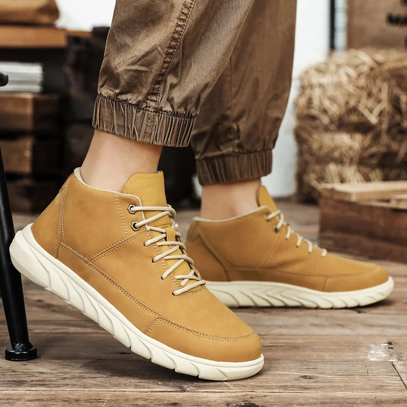 Herr Höga Sneakers Med Dämpad Innersula Och Halkfri Sula