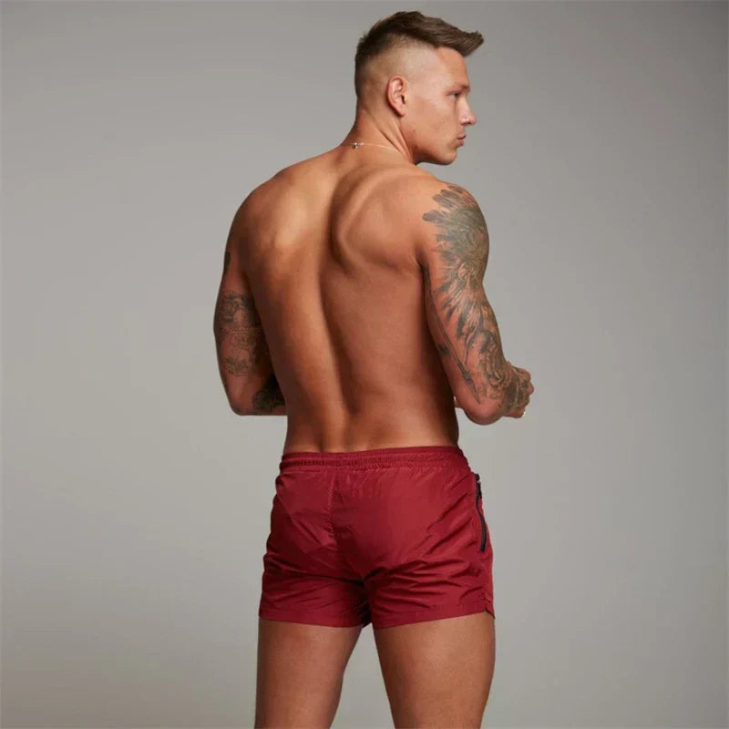 Sommarbadshorts För Män Med Dragkedjefickor
