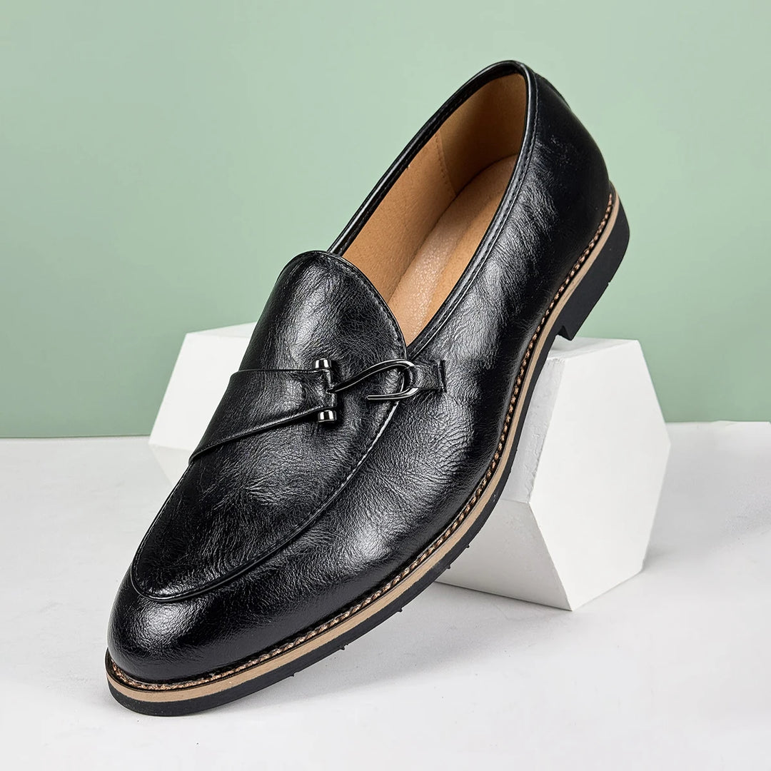 Herrloafers Slip-On Fishhook Accent Non-Slip