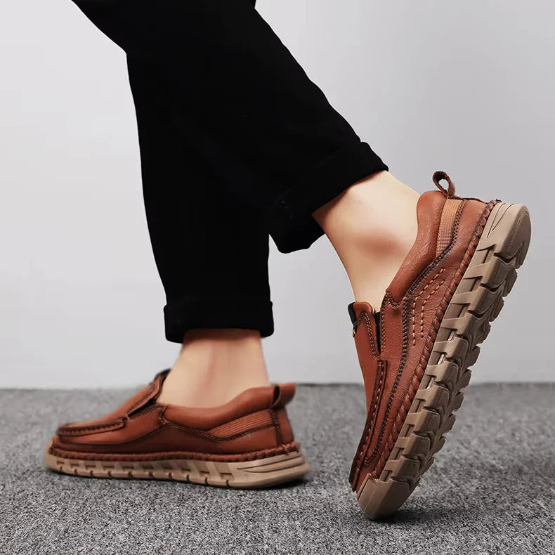 Herr Slip On Skor med Dämpad Innersula och Flexibel Sula