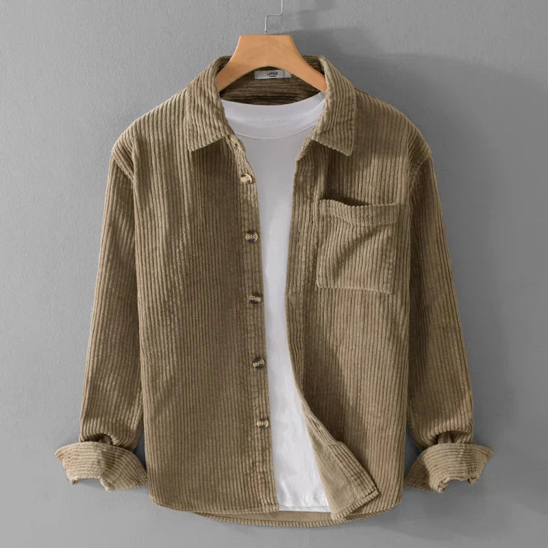 Herr Höst Overshirt Jacka Med Mjuk Yta Och Knäppning