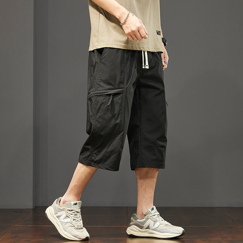 Herrshorts med cargomodell, multi-fickor och justerbar midja