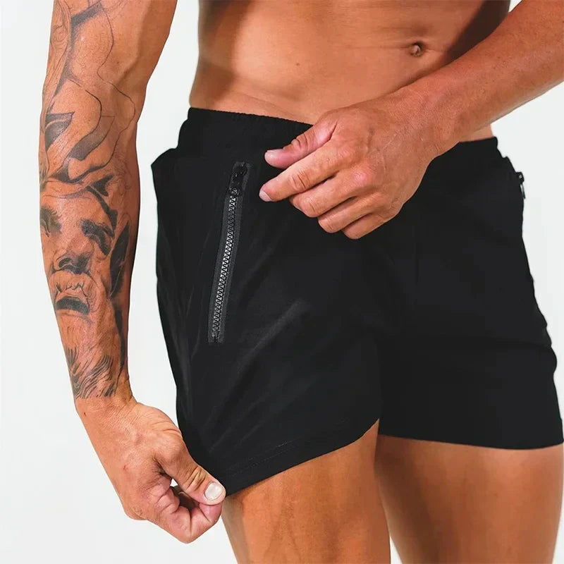 Sommarbadshorts För Män Med Dragkedjefickor