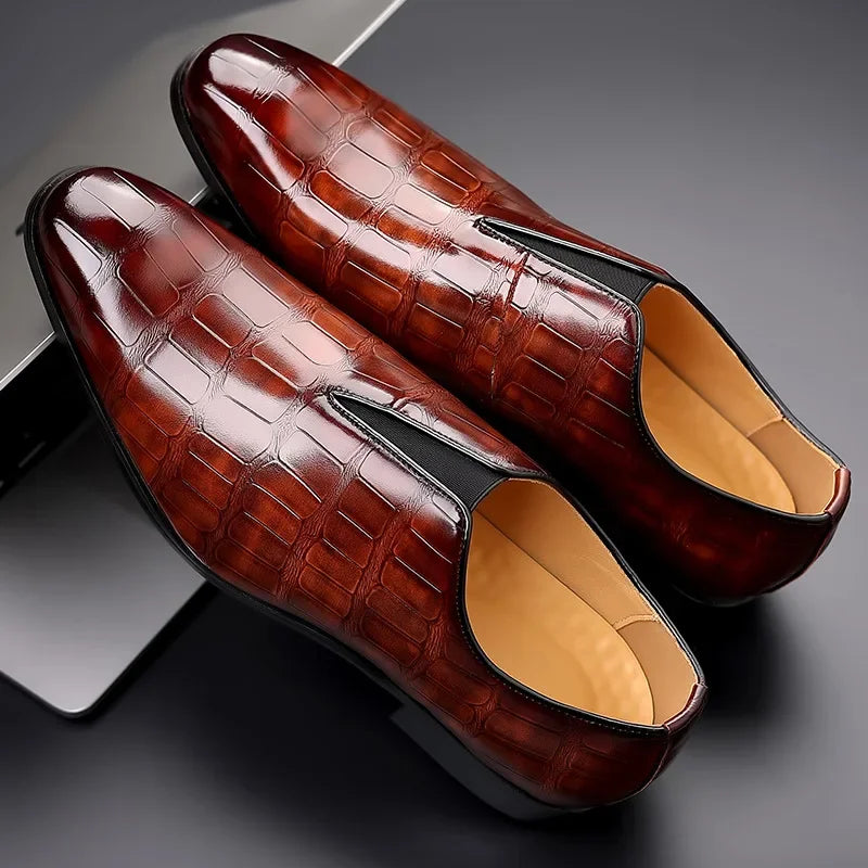 Herr Loafers Med Sömlös Design Och Dämpad Innersula