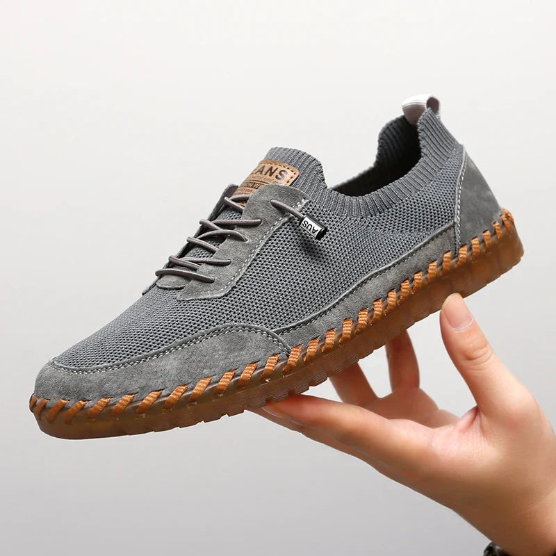 Herr Mesh Sneakers med Snörning EVA-Innersula och Gummisula
