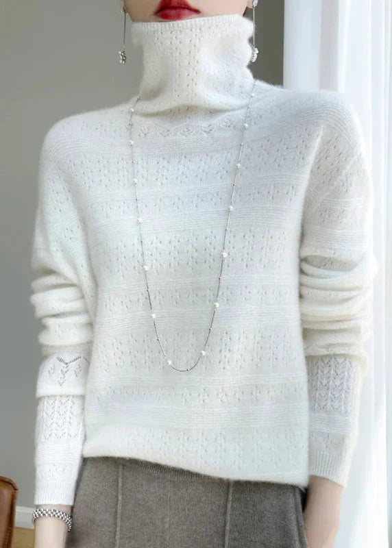 Damtröja Med Polotröja Och Subtilt Mönster