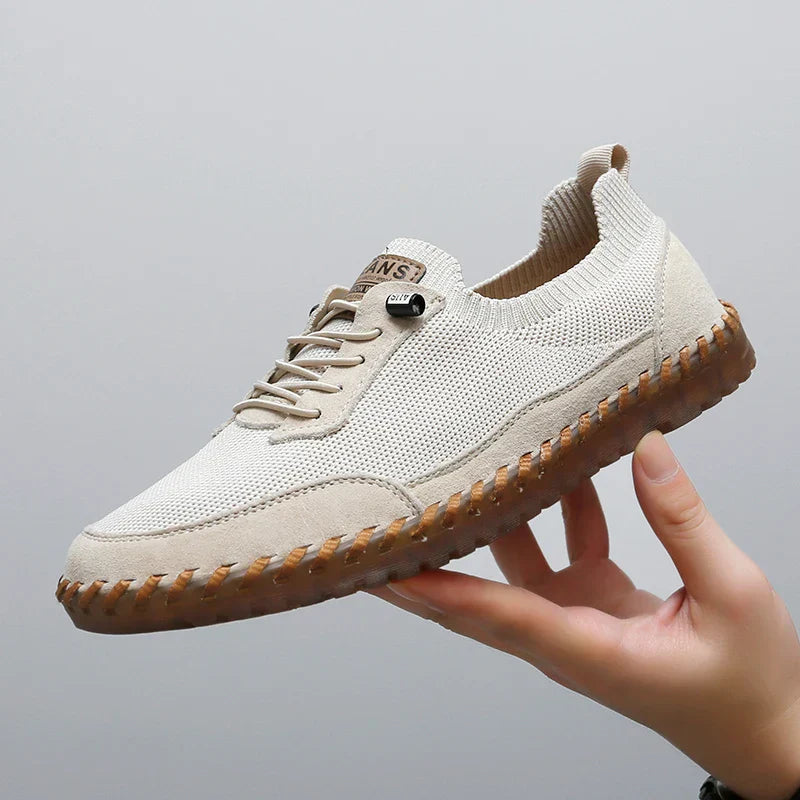 Herr Mesh Sneakers med Snörning EVA-Innersula och Gummisula
