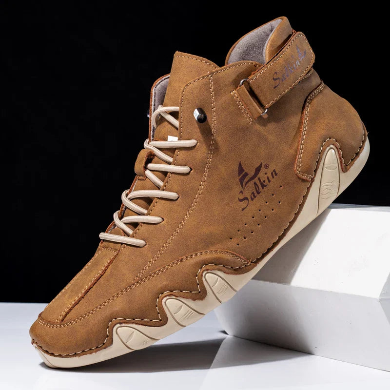 Herr Höga Sneakers Med Vågig Sula Och Sömmad Detalj