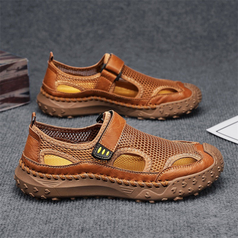 Herr Slip On Stängda Tå Sandaler Andningsbara Bred Passform