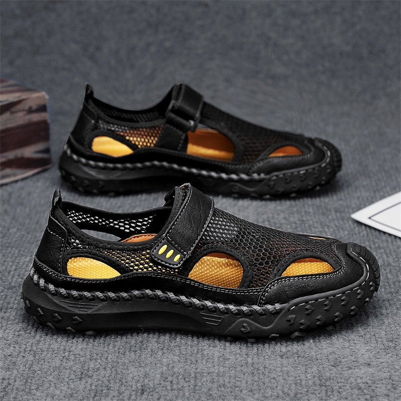 Herr Slip On Stängda Tå Sandaler Andningsbara Bred Passform