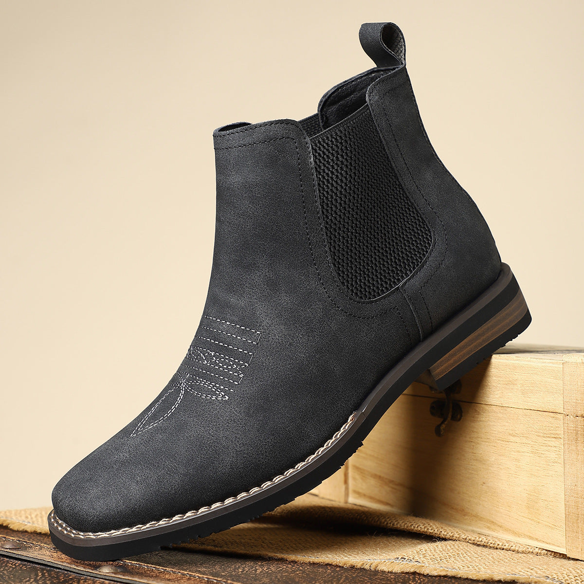 Chelsea Boots För Herr Med Slip-On Design Och Halksäker Sula