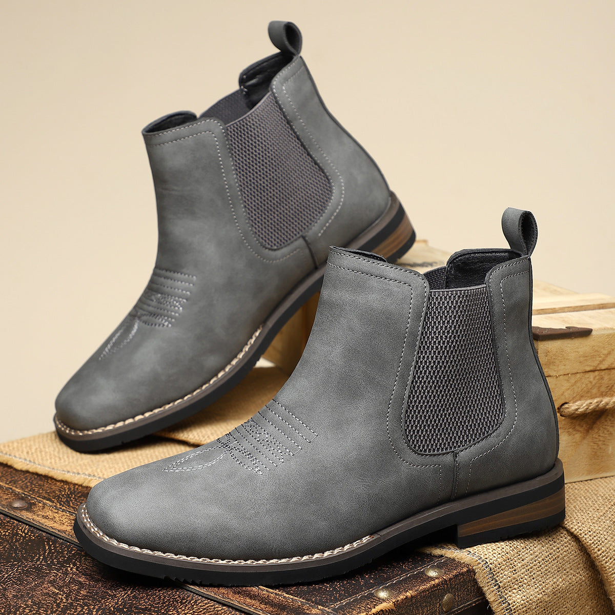 Chelsea Boots För Herr Med Slip-On Design Och Halksäker Sula