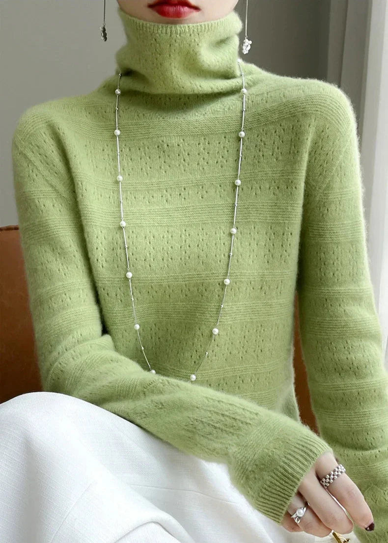 Damtröja Med Polotröja Och Subtilt Mönster