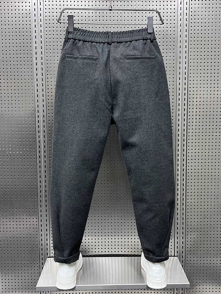 Kostymbyxor för Herr Slim Fit med Melange-tyg och Förfinad Finish