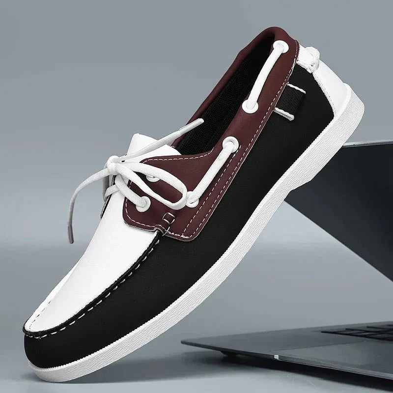Loafers För Herr Med Eco-Överdel, Slip-On, Kontrastsöm Och Lätt Sula
