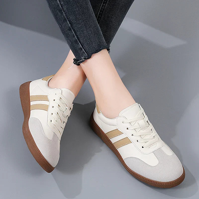 Låga Sneakers För Kvinnor Med Vadderade Innersulor Och Vadderad Klack