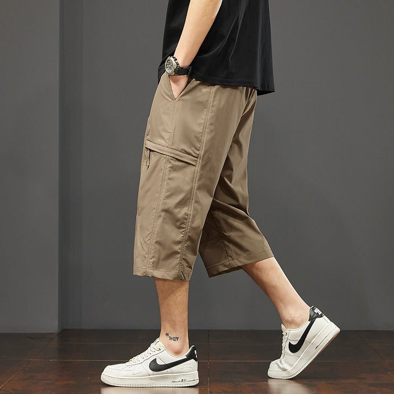 Herrshorts med cargomodell, multi-fickor och justerbar midja