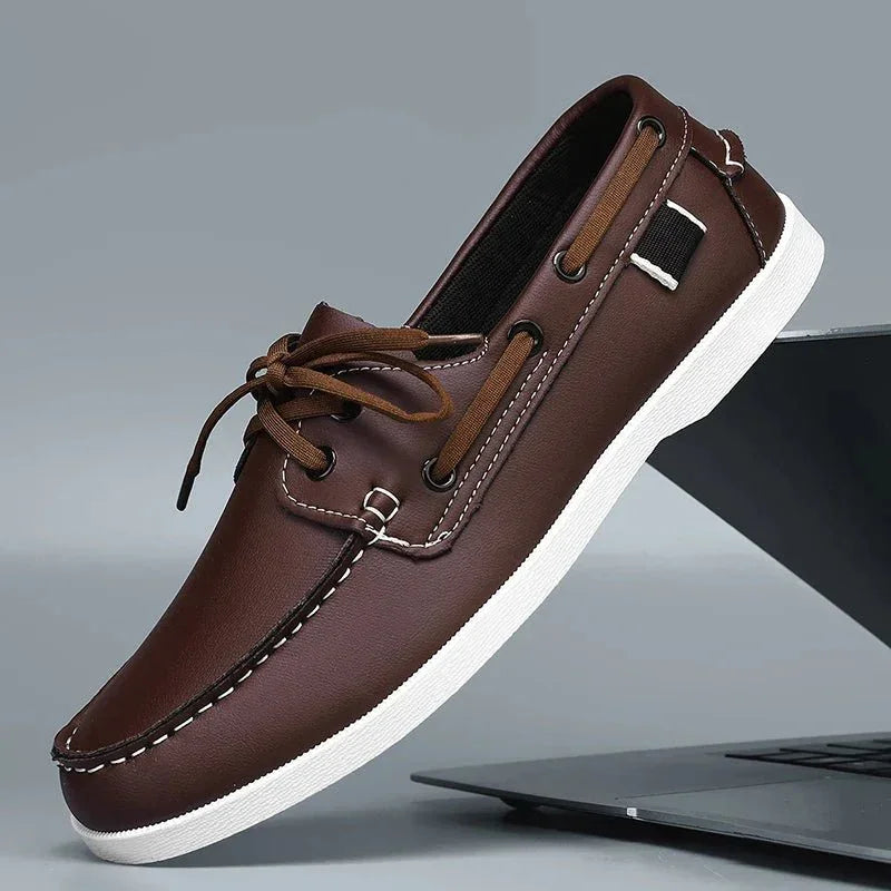 Loafers För Herr Med Eco-Överdel, Slip-On, Kontrastsöm Och Lätt Sula